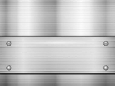 Metal levhalardan oluşan bir arka plan. Vektör illüstrasyonu.