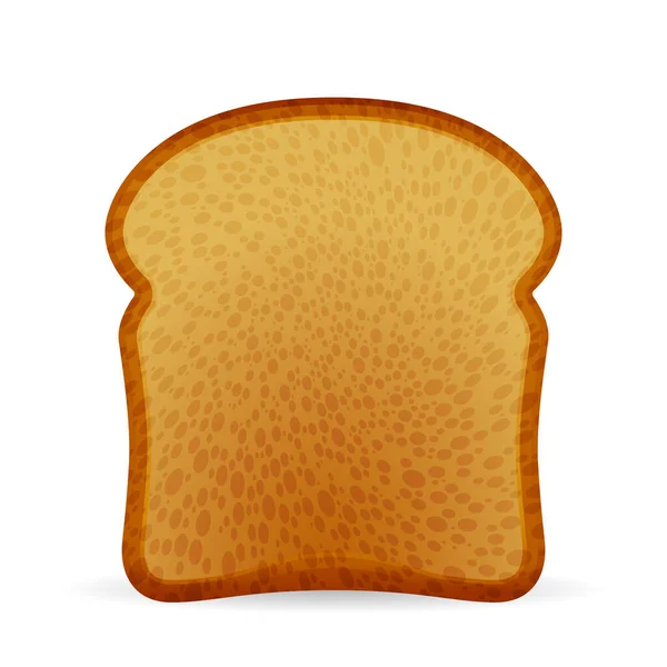 Toast Pain Sur Fond Blanc Illustration Vectorielle — Image vectorielle