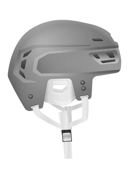 Casco Hockey Sfondo Bianco Illustrazione Vettoriale — Vettoriale Stock