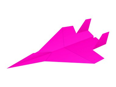 Beyaz arka planda kağıt uçak. Vektör illüstrasyonu.