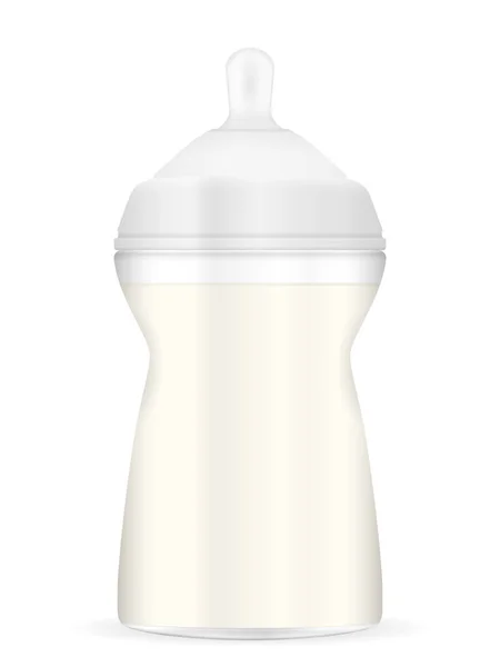 Fütterungsflasche Auf Weißem Hintergrund Vektorillustration — Stockvektor