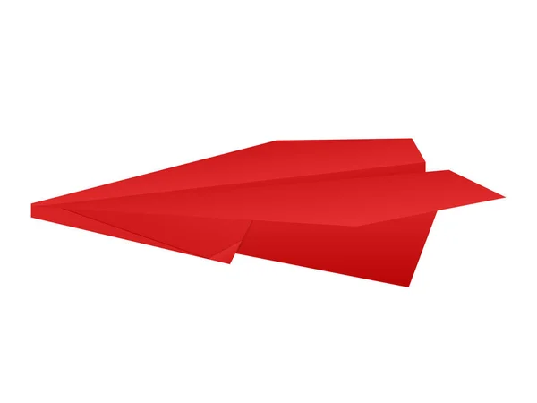 Papierflugzeug Auf Weißem Hintergrund Vektorillustration — Stockvektor