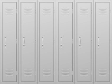 Storage lockers with combination lock. Vector illustration. clipart