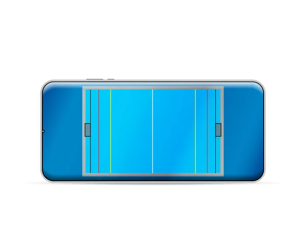 Smartphone Wasserball Pool Auf Weißem Hintergrund Vektorillustration — Stockvektor