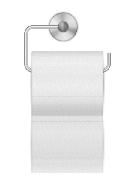 Toaletní Papír Bílém Pozadí Vektorová Ilustrace — Stockový vektor