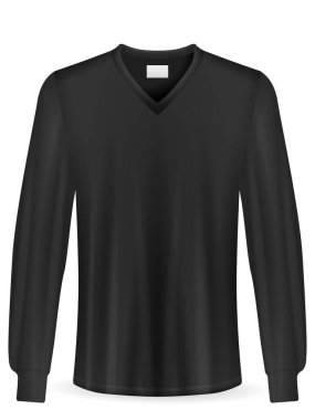 Beyaz arka planda uzun kollu tişört. Vektör illüstrasyonu.