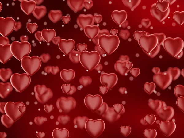 Valentine Day Background Hearts Illustration — Stock Photo, Image