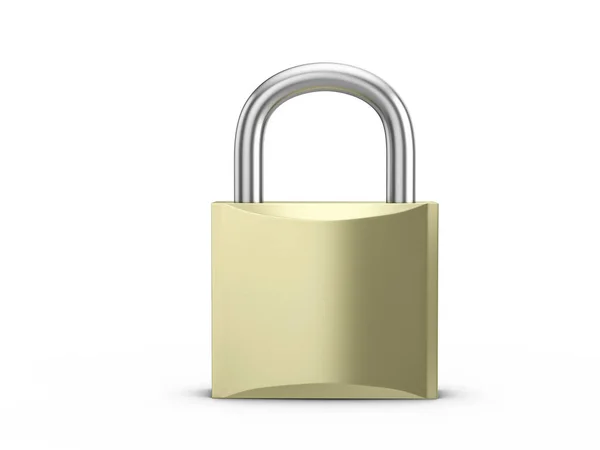 Padlock White Background Illustration — Stock Photo, Image