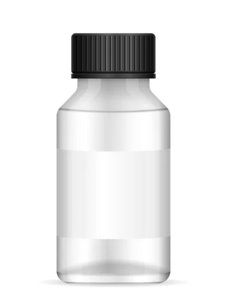 白色背景的玻璃药瓶 矢量说明 — 图库矢量图片