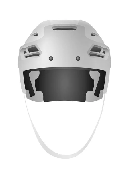 Casco Hockey Sobre Fondo Blanco Ilustración Vectorial — Archivo Imágenes Vectoriales