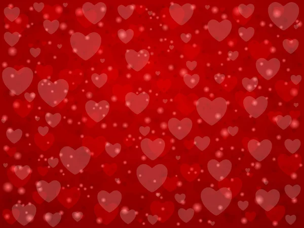 Fondo Del Día San Valentín Con Corazones Ilustración Vectorial — Vector de stock