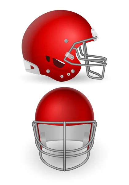 Football Helmet Set White Background Vector Illustration — Stock Vector