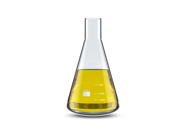 Erlenmeyer Flask White Background Illustration — Stock Photo, Image