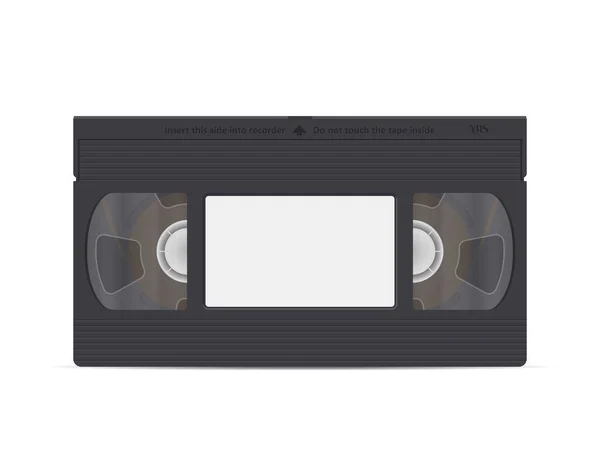 Cassette Vidéo Sur Fond Blanc Illustration Vectorielle — Image vectorielle