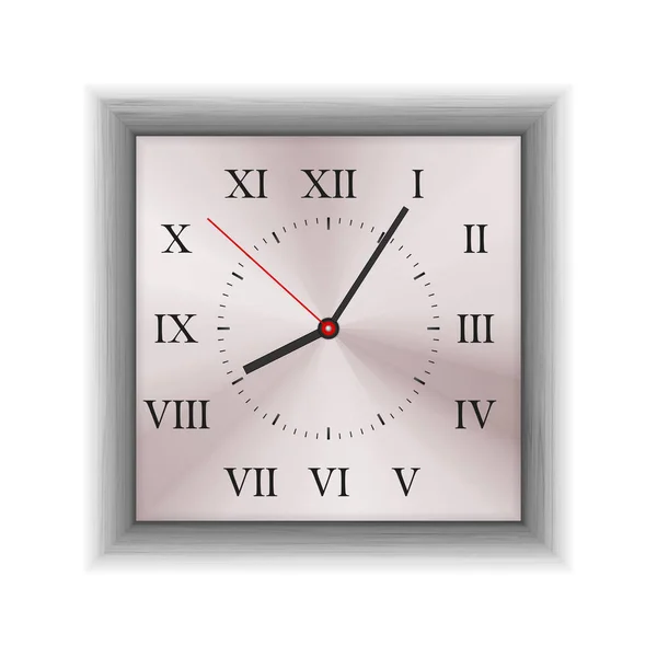 Horloge Murale Sur Fond Blanc Illustration Vectorielle — Image vectorielle