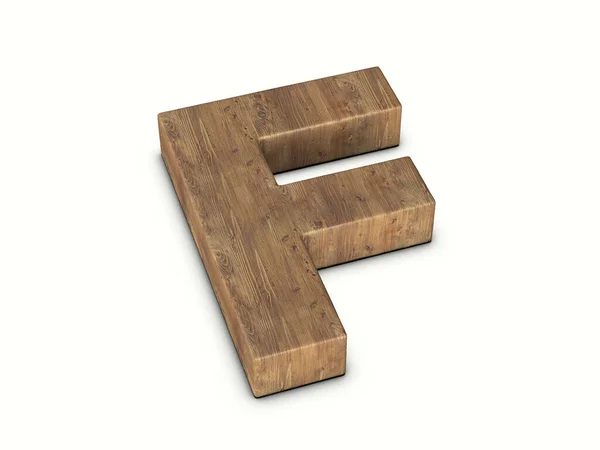 Wood Letter White Background Illustration — Stock Photo, Image