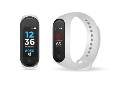 Beyaz arka plandaki akıllı bant. Vektör illüstrasyonu.