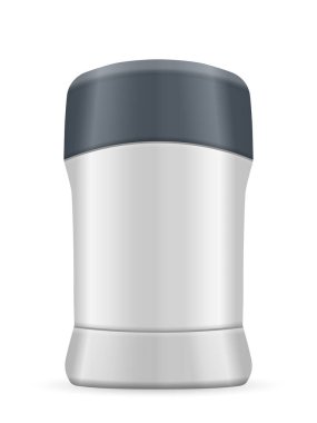 Beyaz arka plana deodorant sür. Vektör illüstrasyonu.