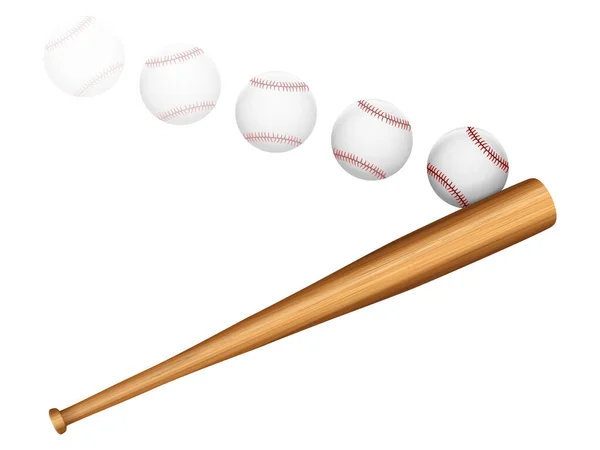 Бейсбол Білому Тлі Векторні Ілюстрації — стоковий вектор