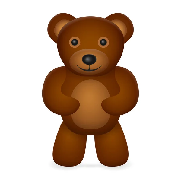 Teddy Bear White Background Vector Illustration — Stock Vector