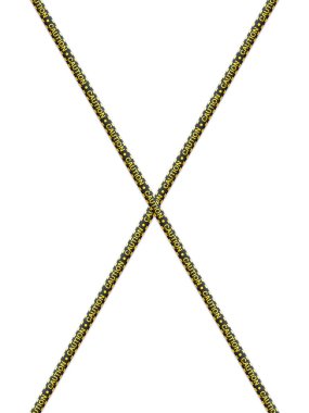 Beyaz arka planda dikkat bandı. Vektör illüstrasyonu.