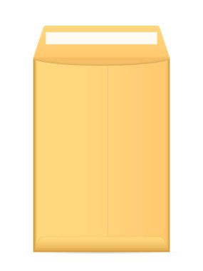 Beyaz arka planda zarf. Vektör illüstrasyonu.