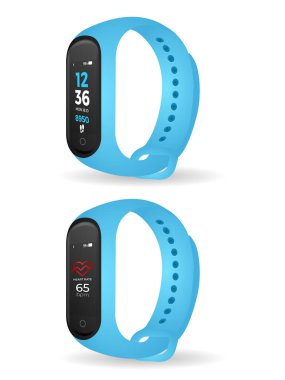 Beyaz arka plandaki akıllı bant. Vektör illüstrasyonu.