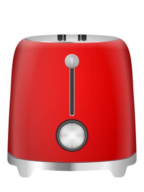 Beyaz arka planda bir tost makinesi. Vektör illüstrasyonu.