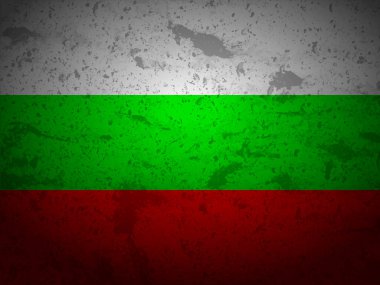 Grunge Bulgaristan bayrağı desenli arka plan. Vektör illüstrasyonu.
