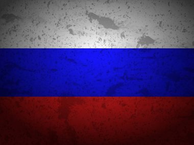 Grunge Rusya bayrağı arka planda. Vektör illüstrasyonu.