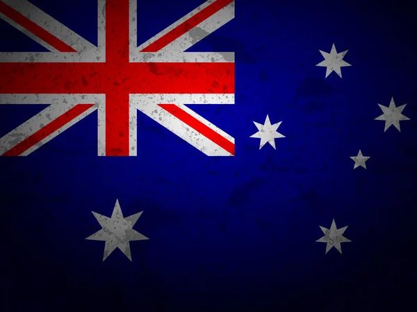 Grunge Australien Flagga Strukturerad Bakgrund Vektorillustration — Stock vektor