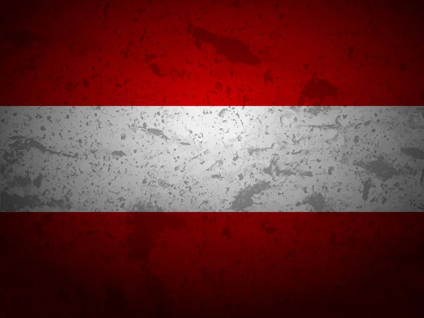 Grunge Avusturya Bayrağı Arka Planda Vektör Illüstrasyonu — Stok Vektör