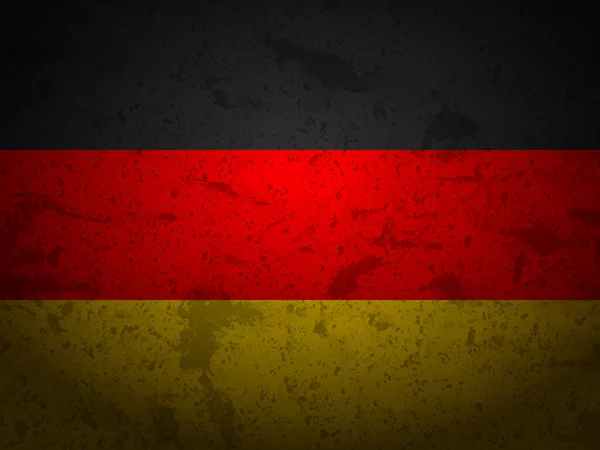 Grunge Deutschland Flagge Texturierten Hintergrund Vektorillustration — Stockvektor