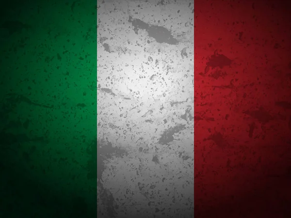 Grunge Italië Vlag Textuur Achtergrond Vectorillustratie — Stockvector
