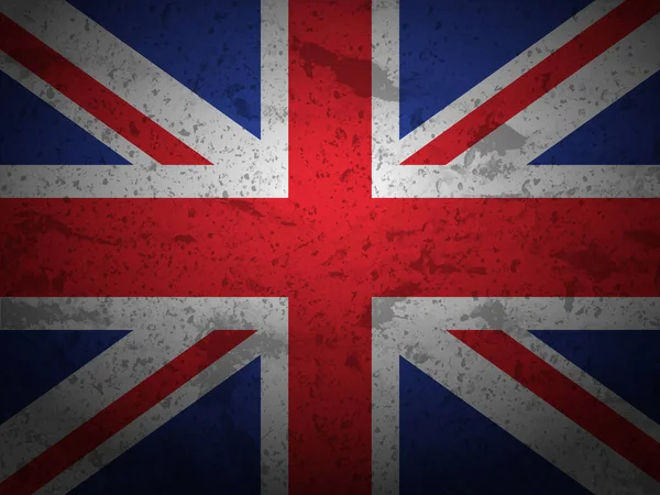 Grunge Brit Zászló Texturált Háttér Vektorillusztráció — Stock Vector
