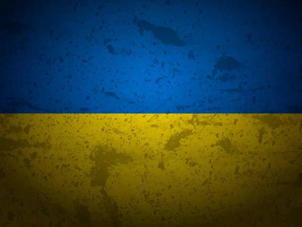 Grunge Ucraina Bandiera Sfondo Strutturato Illustrazione Vettoriale — Vettoriale Stock