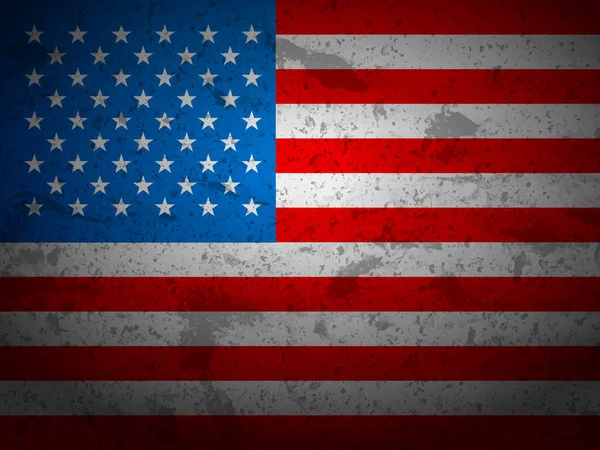 Grunge Usa Vlajka Texturované Pozadí Vektorová Ilustrace — Stockový vektor