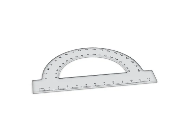 Protractor White Background Illustration — Stock Photo, Image