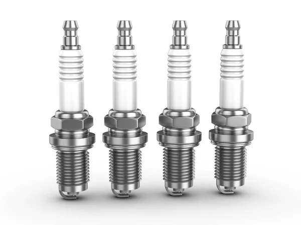 Spark Plugs White Background Illustration — Stock Photo, Image