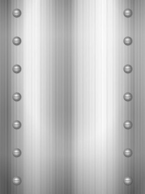 Metal levha ile oluşturulmuş arka plan. Vektör illüstrasyonu.