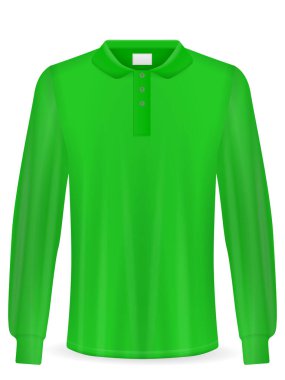 Beyaz arka planda uzun kollu tişört. Vektör illüstrasyonu.