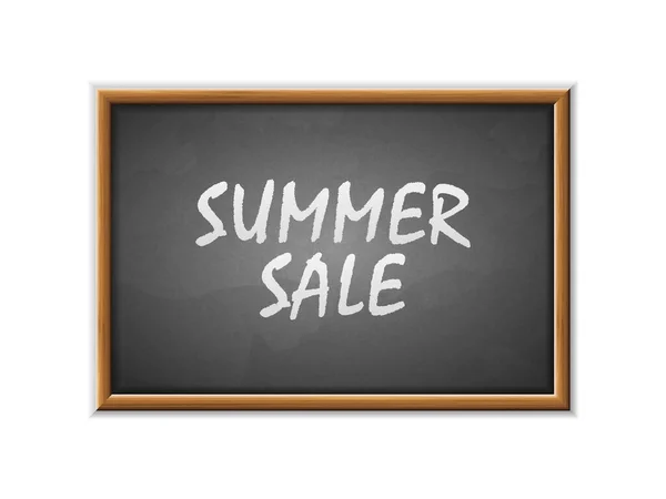 Summer Sale Written Blackboard Vector Illustration — Stock Vector