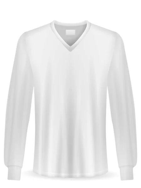 Shirt Lång Ärm Vit Bakgrund Vektorillustration — Stock vektor