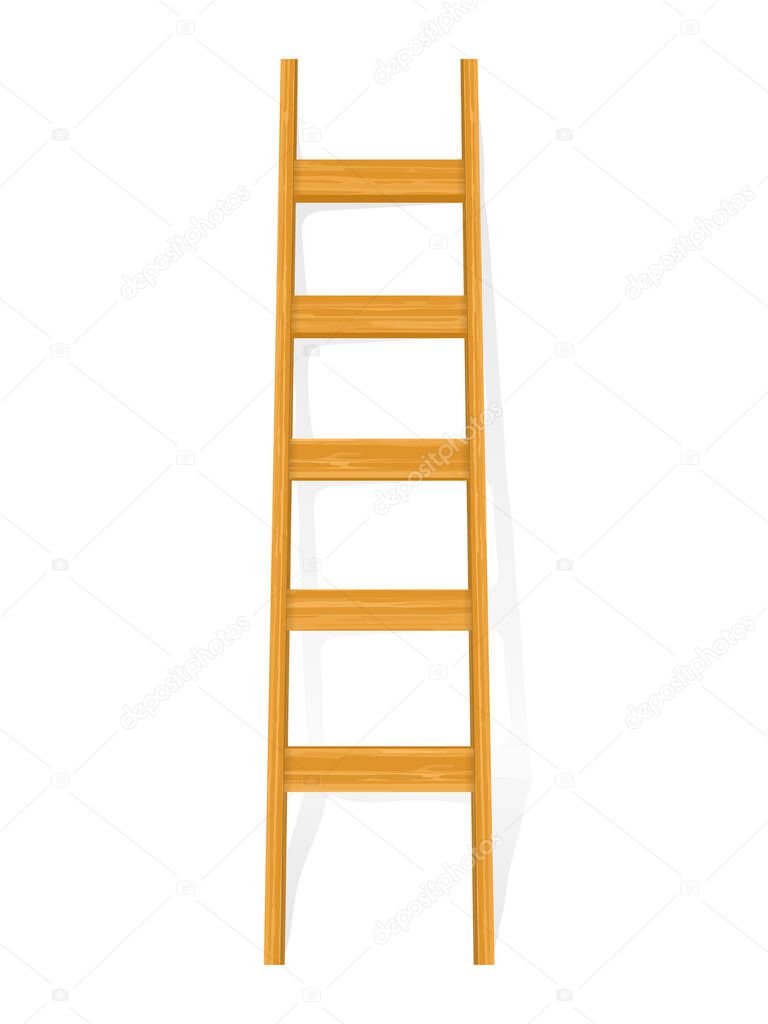 Ladder on a white background. Vector illustration.
