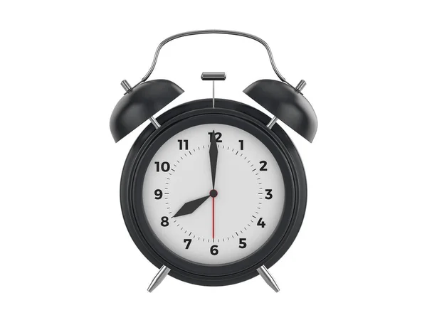 Relógio Alarme Sobre Fundo Branco Ilustração — Fotografia de Stock