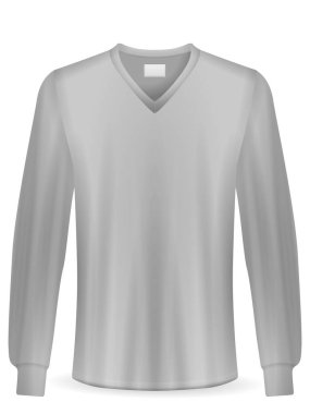 Beyaz arka planda uzun kollu tişört. Vektör illüstrasyonu.