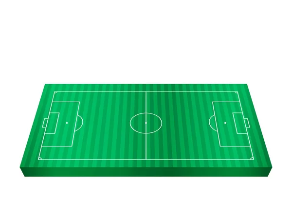 Campo Fútbol Sobre Fondo Blanco Ilustración Vectorial — Archivo Imágenes Vectoriales