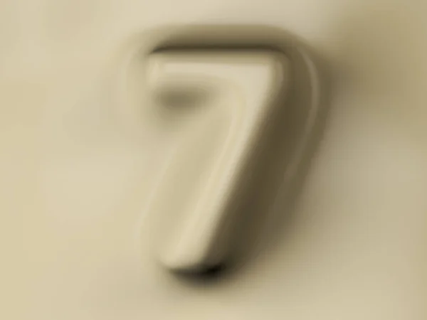 Wax Number Seven Background Illustration — Stock Photo, Image