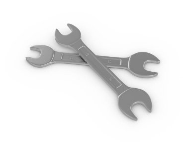 Anahtarlar beyaz arkaplanda. 3d illüstrasyon.