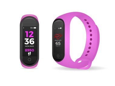 Beyaz arka plandaki akıllı bant. Vektör illüstrasyonu.